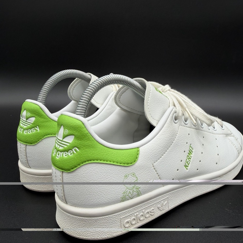 Adidas Stan Smith Kermit the Frog FX5550 Men's Size 8 White Green Leather Shoes - Picture 2 of 9